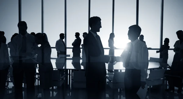 Equipo empresarial durante el debate Estrategia — Foto de Stock