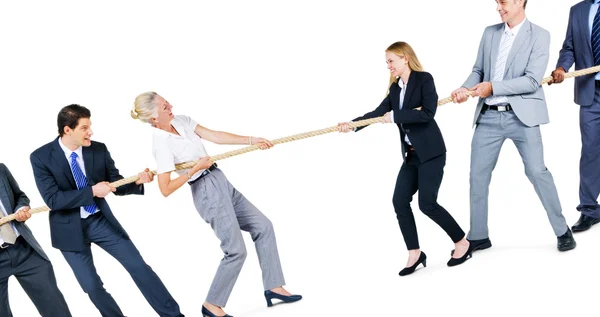 Group of Business People Pulling Rope — Stock Photo, Image