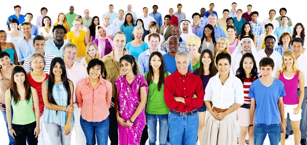 Grand groupe de personnes de la diversité — Photo