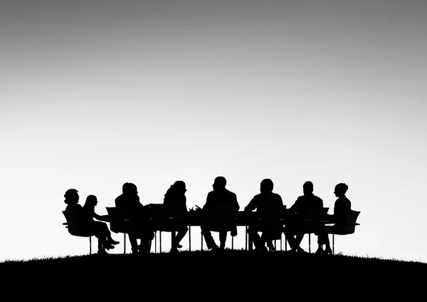 Equipe de negócios durante discussão Estratégia — Fotografia de Stock