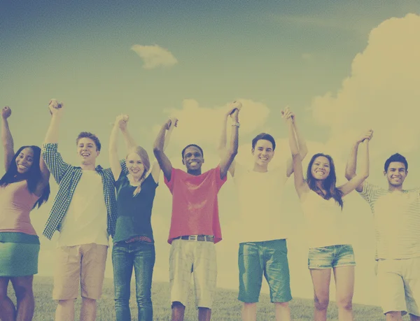 Friends Celebration Victory Concept — Stock Photo, Image