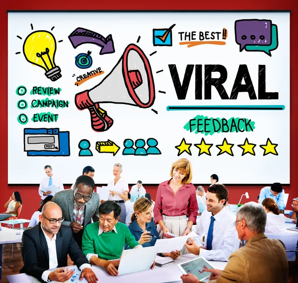 Recensione della diffusione del marketing virale — Foto Stock