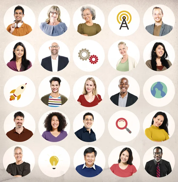 Diversity People und globales Kommunikationskonzept — Stockfoto