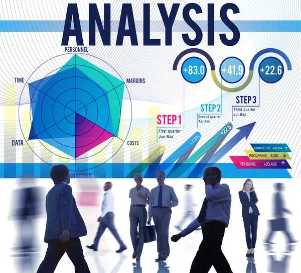 Geschäftsleute und Infografik — Stockfoto