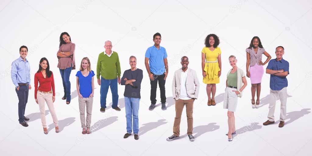 Group of diversity people 