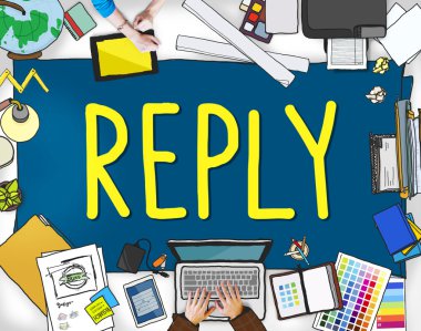 Reply Feedback Answers Concept clipart