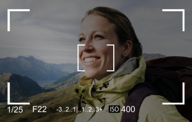 Fotoğraf odak fotoğraf makinesi görünümü kavramı