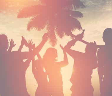 Farklı çok ırklı kişi parti konsept