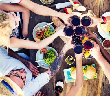 Lezzetli yemek ta parti tablo