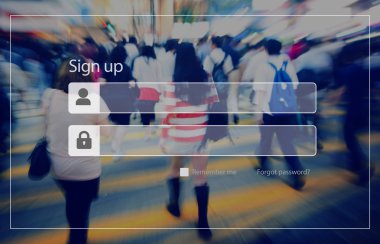 Sign Up Registration Password Concept clipart