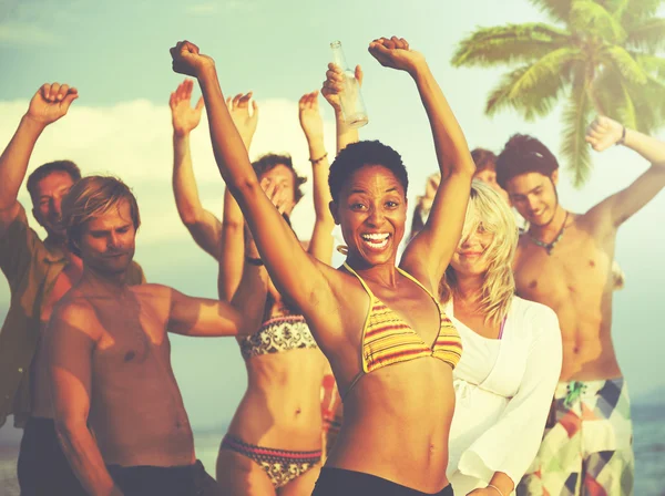 People Celebrating at Beach Party Concept — Stock Photo, Image