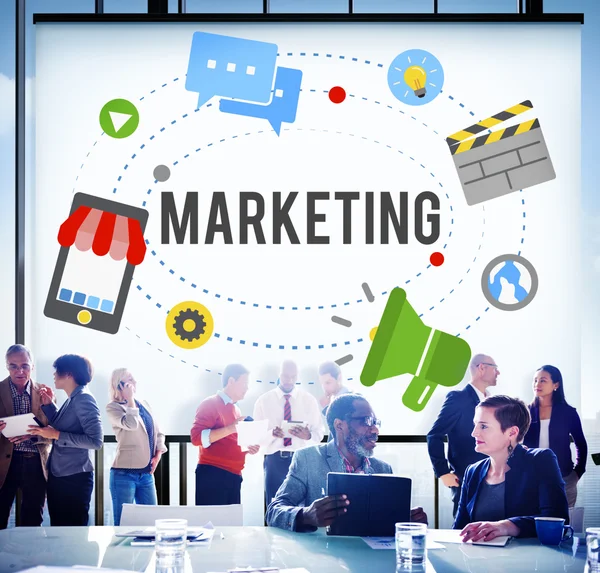 Estrategia de Marketing Concepto de Publicidad — Foto de Stock