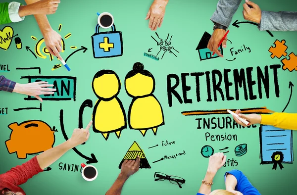 Pensioen verzekering pensioen Concept — Stockfoto