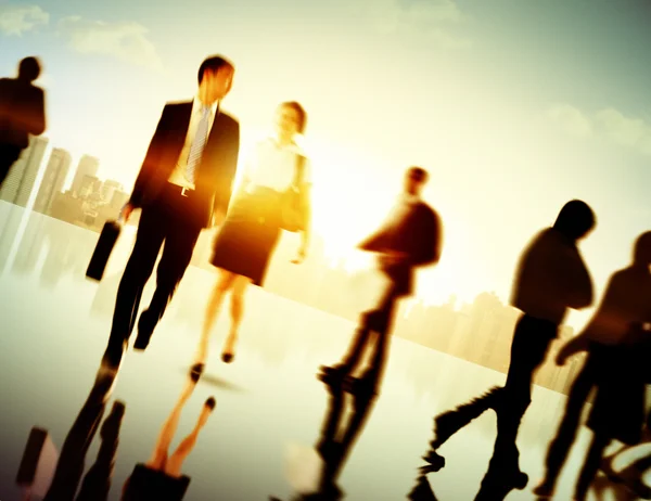 Business People Walking on Pedestrian — Stock Photo, Image