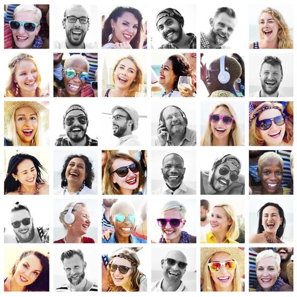 Young diverse happy people — Stock Photo, Image