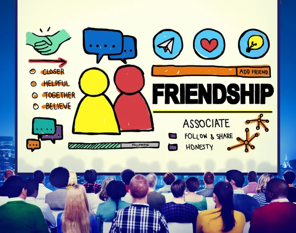 Friendship, Social Media Concept — Stock Photo, Image