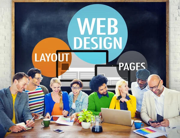Web-Entwicklung Designkonzept — Stockfoto