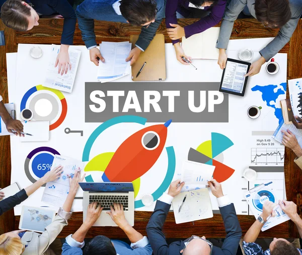 Business Plan, Concetto di strategia di start up — Foto Stock