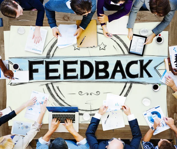 Conceito de Reflexão de Avaliação de Feedback — Fotografia de Stock