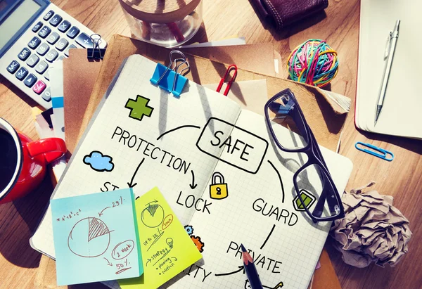 Business People and Data Protection Concept — Stock Photo, Image