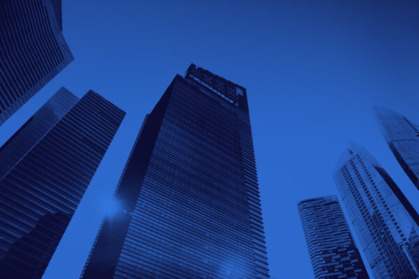 Panorama city and buildings