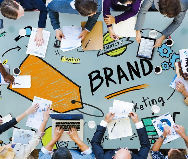 브랜드 브랜딩, 상업 이름 개념 — 스톡 사진