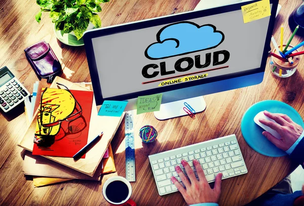 Cloud Computing netwerk opslag Concept — Stockfoto