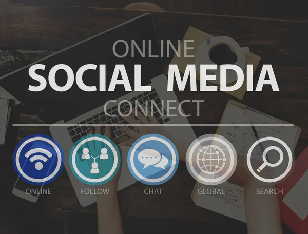 Online Social Media Networking — Fotografie, imagine de stoc