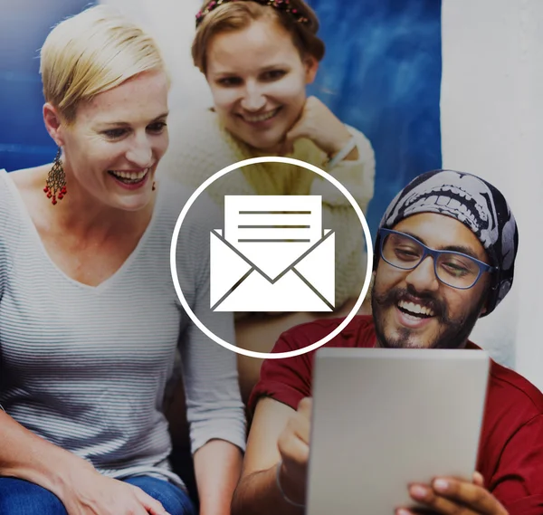 E-Mail Nachricht Icon Kommunikation Brief Konzept — Stockfoto