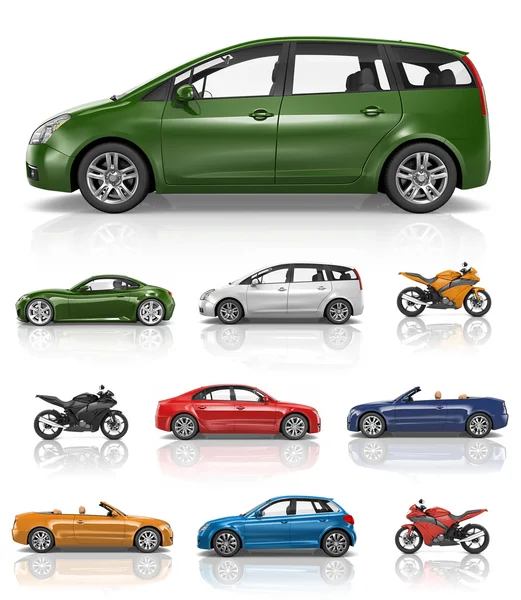 การออกแบบจักรยานกีฬาและรถยนต์ — ภาพถ่ายสต็อก