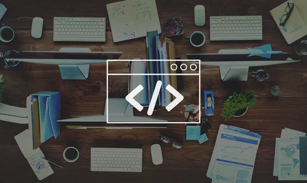 Programação Tecnologia Script Codificação — Fotografia de Stock