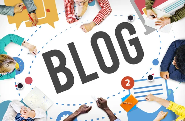 Blogging medya, sosyal medya kavramı — Stok fotoğraf