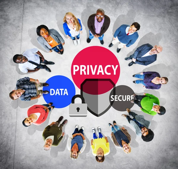 Koncept bezpečné ochrany soukromí dat — Stock fotografie