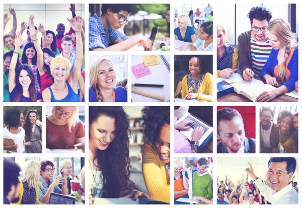 Diversos estudiantes en Collage — Foto de Stock