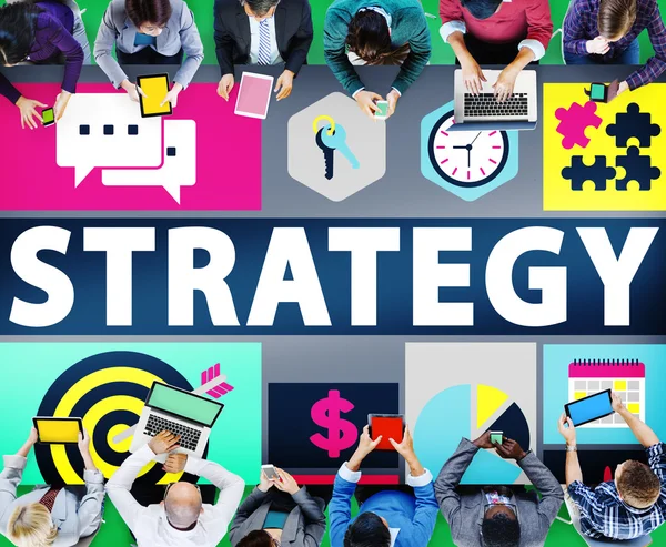 İş adamları ve strateji — Stok fotoğraf