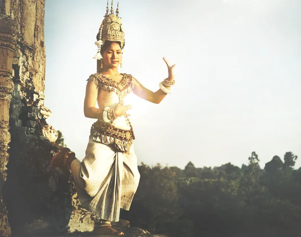 Aspara tancerz w Angkor Wat — Zdjęcie stockowe