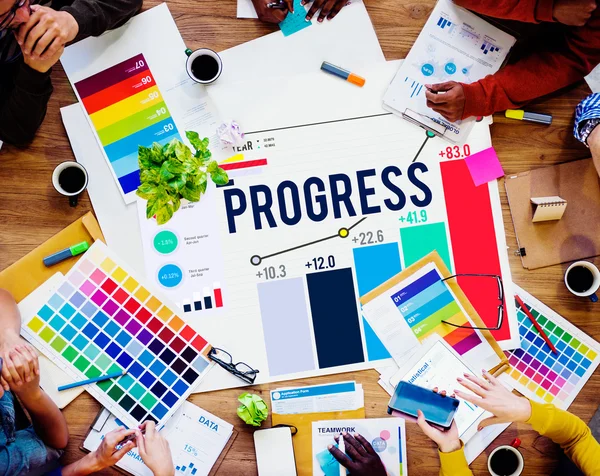 Progressi, strategia Concetto di sviluppo di successo — Foto Stock