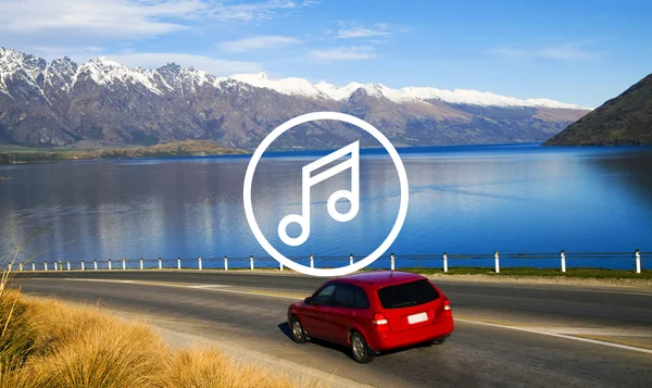 Icono de música viaje por carretera — Foto de Stock