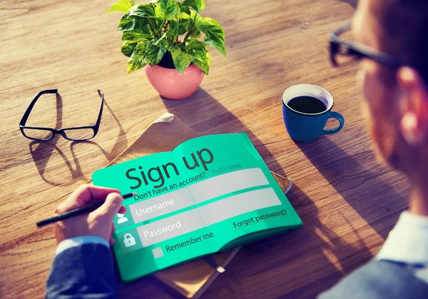 Sign up registration Concept — Stock Photo, Image