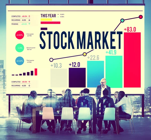 株式市場で、改善の概念 — ストック写真