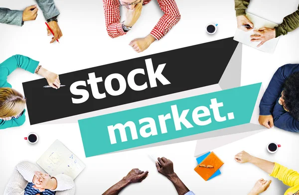 Mercado de Valores, Conceito de Bolsa — Fotografia de Stock