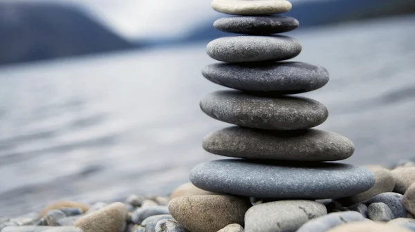 Zen balancing steentjes — Stockfoto