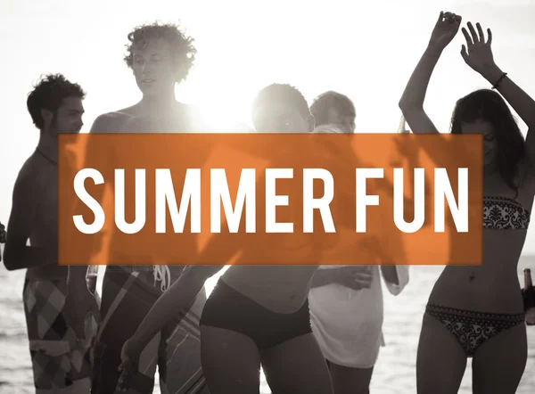 Mensen in zomer Beach, vriendschap Concept — Stockfoto