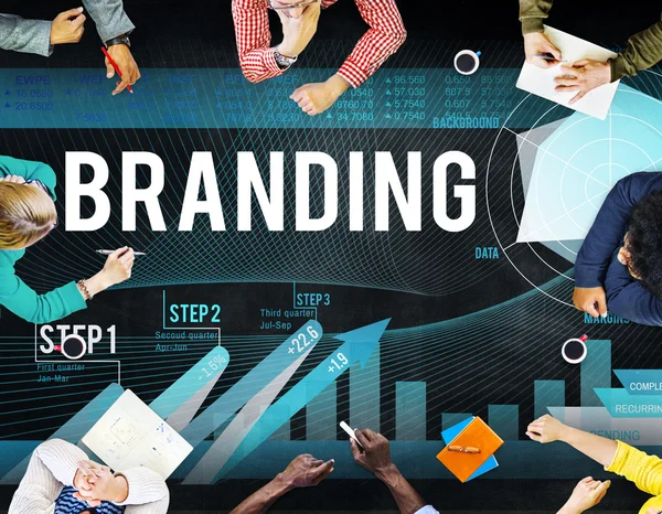 Branding, commerciële Marketing Concept — Stockfoto