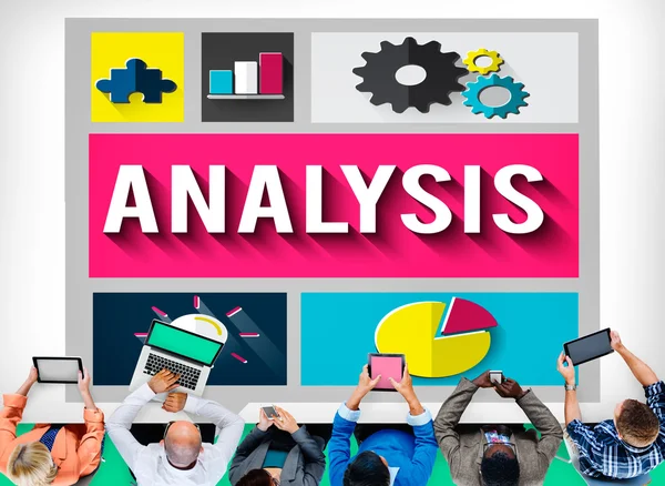 Analyse, Dateninformation, Statistikkonzept — Stockfoto