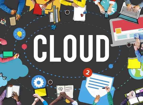 Cloud computing nätverk — Stockfoto