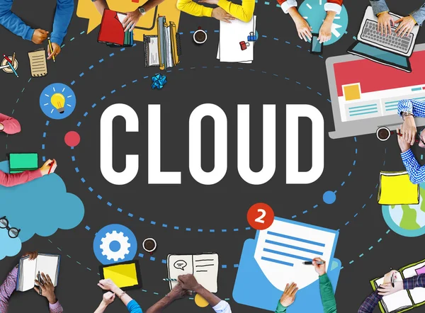 Cloud Computing Netzwerk — Stockfoto