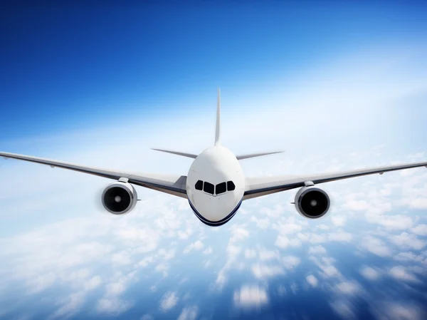 Airplane Skyline Horizon Concept — Stock Photo, Image