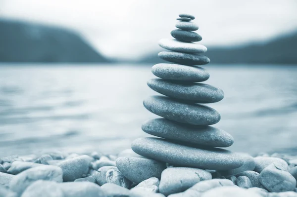 Zen Balancing Pebbles — Stock Photo, Image