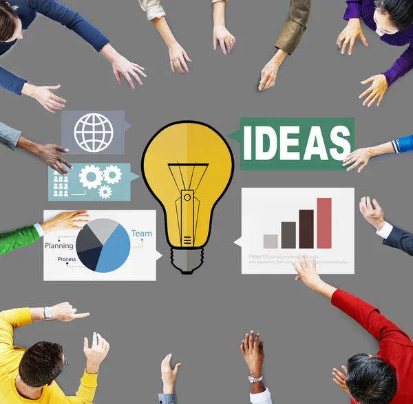 Ideas Creatividad, Pensamientos Concepto de Internet — Foto de Stock